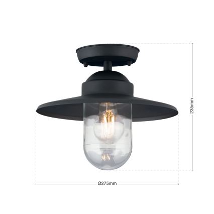 Lampadario da esterno EDWARD 1xE27/60W/230V IP44 nero