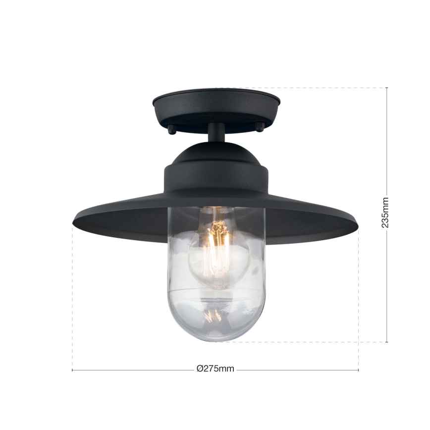 Lampadario da esterno EDWARD 1xE27/60W/230V IP44 nero