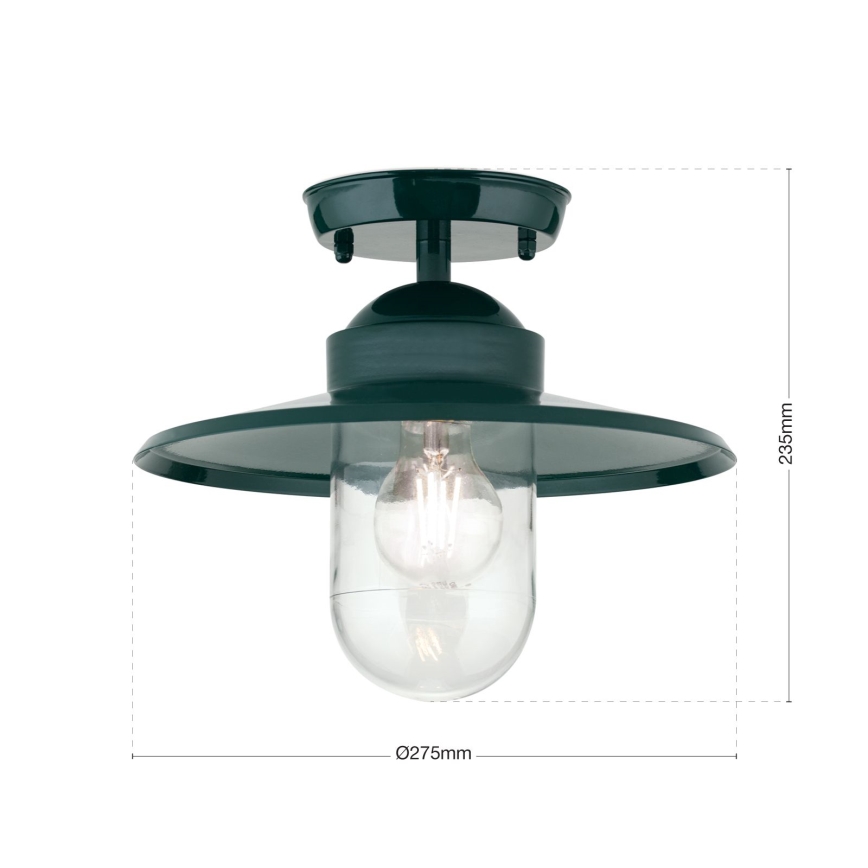 Lampadario da esterno EDWARD 1xE27/60W/230V IP44 verde