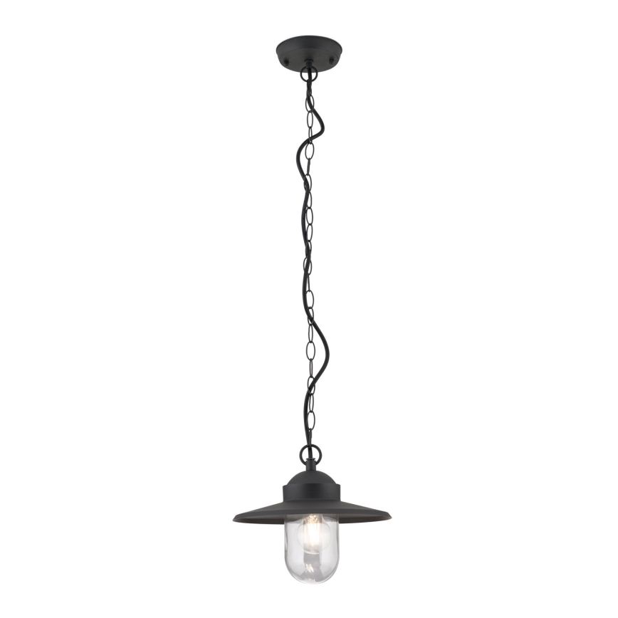 Lampada a sospensione da esterno EDWARD 1xE27/60W/230V IP44 nero
