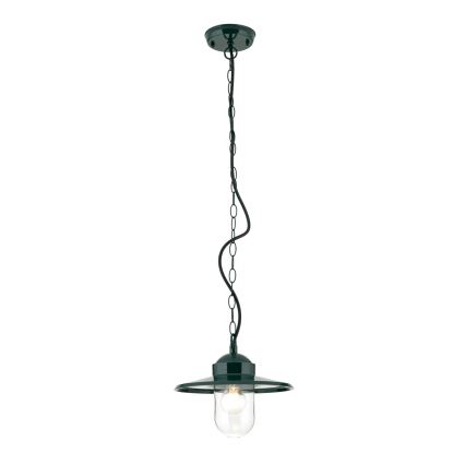 Lampada a sospensione da esterno EDWARD 1xE27/60W/230V IP44 verde
