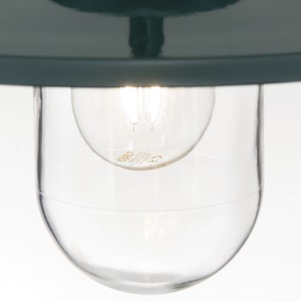 Lampada a sospensione da esterno EDWARD 1xE27/60W/230V IP44 verde