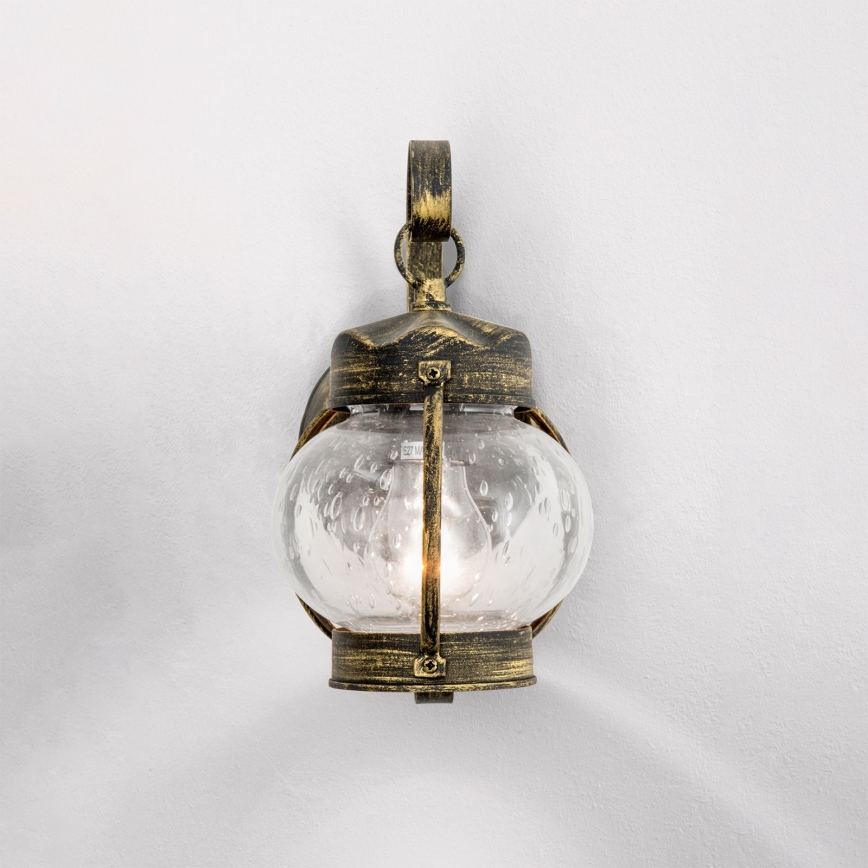 Lampada da parete per esterni TAVERNA 1xE27/60W/230V IP23 bronzo/patina