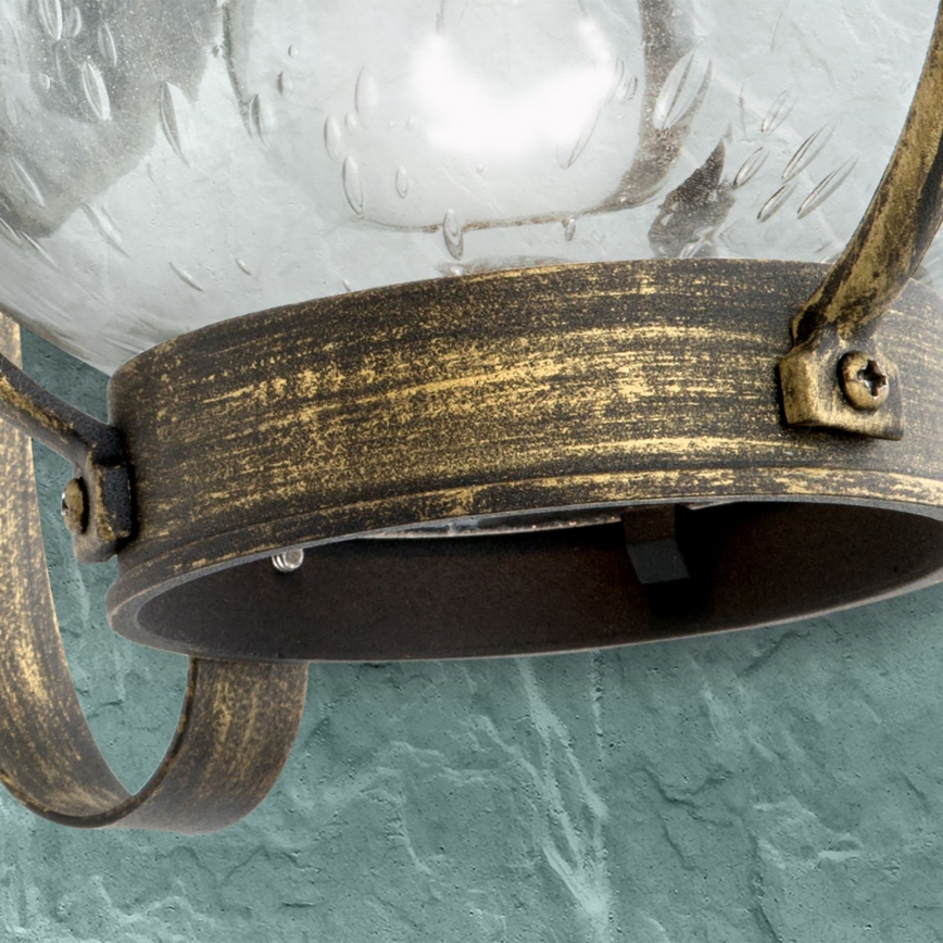 Lampada da parete per esterni TAVERNA 1xE27/60W/230V IP23 bronzo/patina