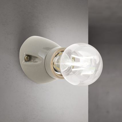 Lampada da parete FROST 1xE27/60W/230V grigia