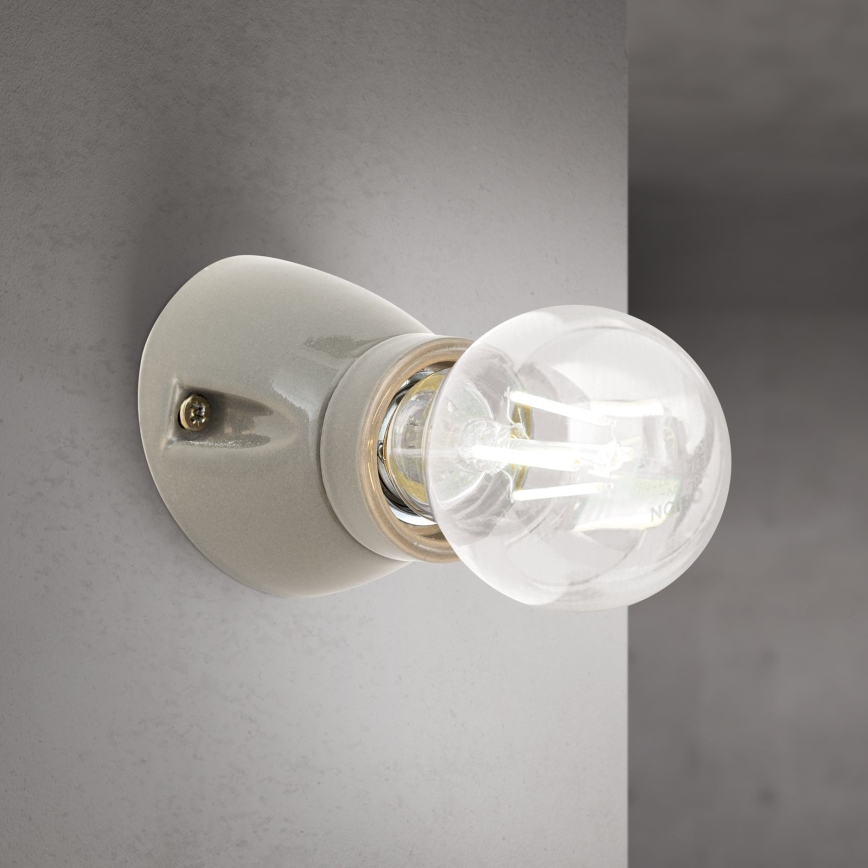 Lampada da parete FROST 1xE27/60W/230V grigia