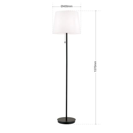 Lampada con piedistallo LUDWIG 1xE27/40W/230V bianco/nero