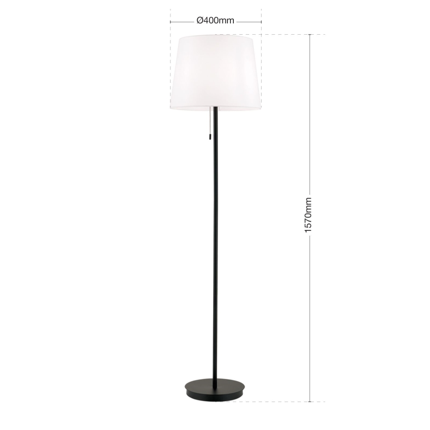 Lampada con piedistallo LUDWIG 1xE27/40W/230V bianco/nero