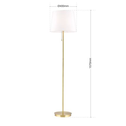 Lampada con piedistallo LUDWIG 1xE27/40W/230V bianco/oro