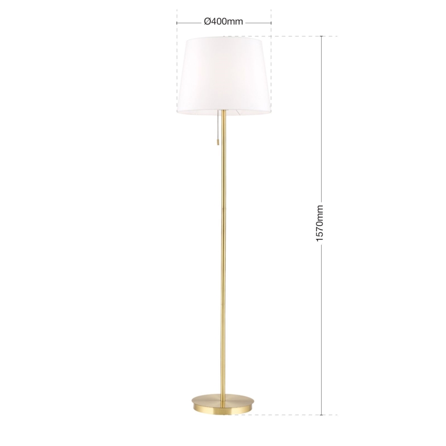 Lampada con piedistallo LUDWIG 1xE27/40W/230V bianco/oro