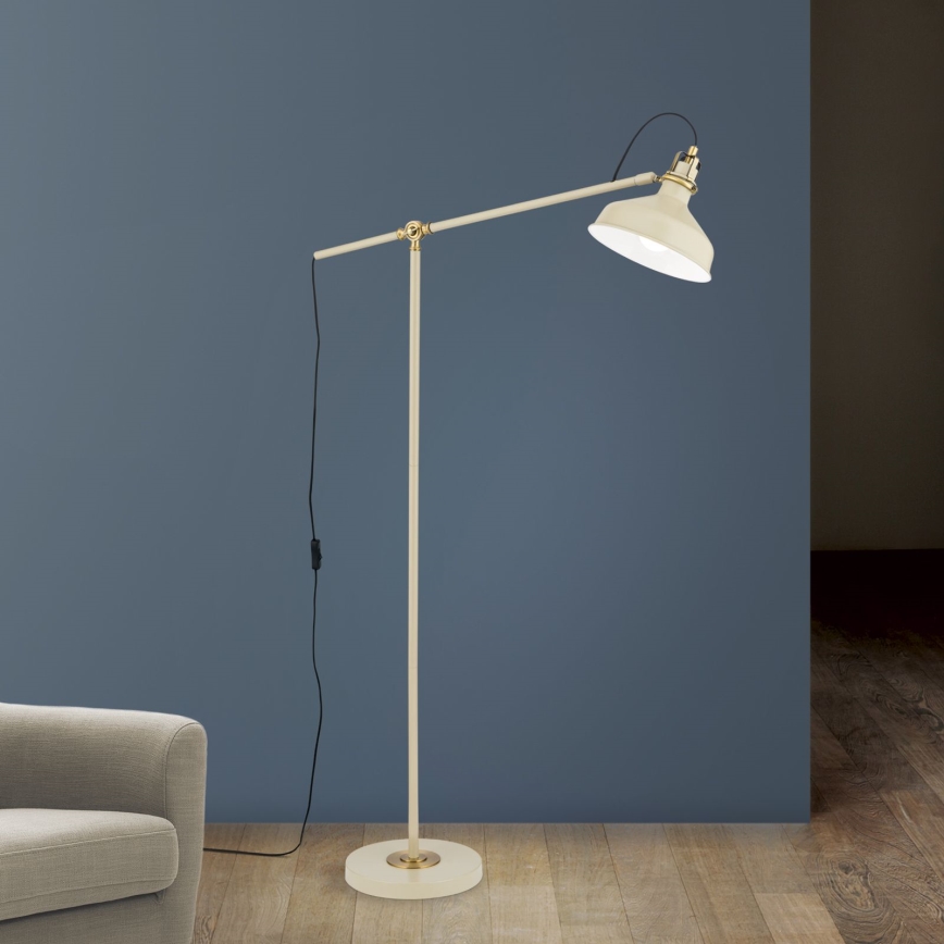 Lampada con piedistallo SCHILLER 1xE27/40W/230V color crema/bronzo