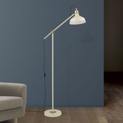 Lampada con piedistallo SCHILLER 1xE27/40W/230V color crema/bronzo