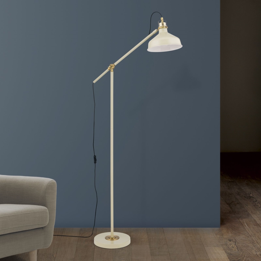 Lampada con piedistallo SCHILLER 1xE27/40W/230V color crema/bronzo