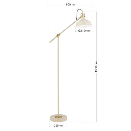 Lampada con piedistallo SCHILLER 1xE27/40W/230V color crema/bronzo