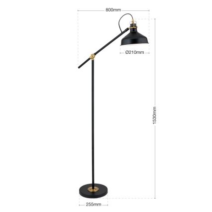 Lampada con piedistallo SCHILLER 1xE27/40W/230V nero/bronzo
