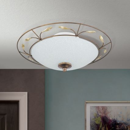 Plafoniera LUCA 2xE14/40W/230V diametro 40 cm bronzo/patina