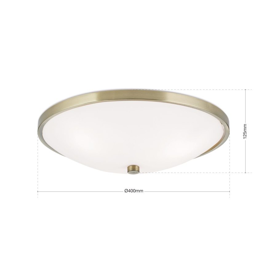 Plafoniera AIDA 3xE27/60W/230V diametro 40 cm ottone