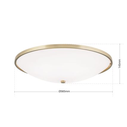 Plafoniera AIDA 5xE27/60W/230V diametro 56,5 cm ottone