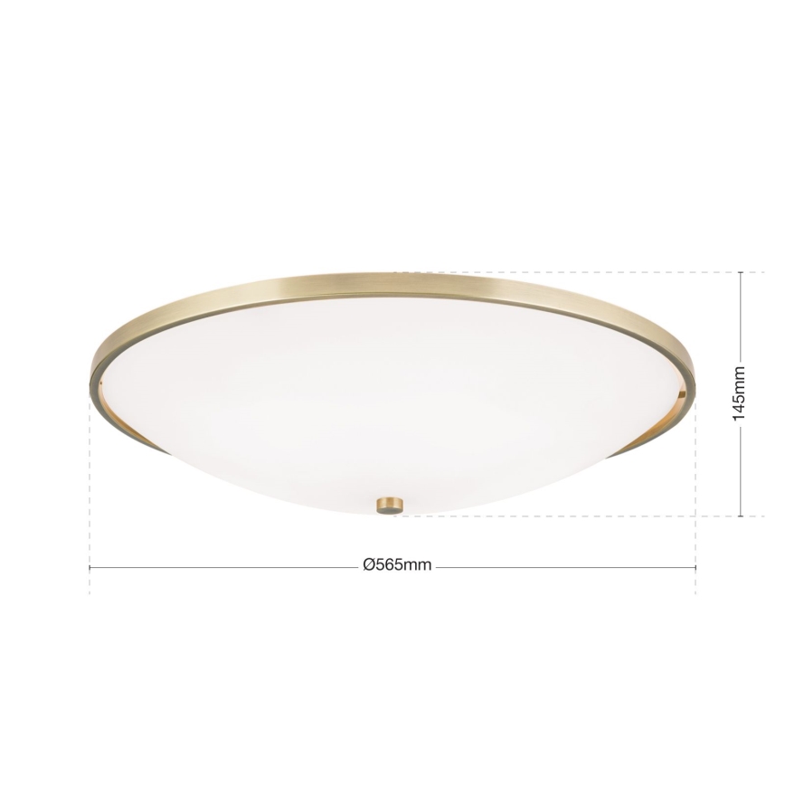 Plafoniera AIDA 5xE27/60W/230V diametro 56,5 cm ottone