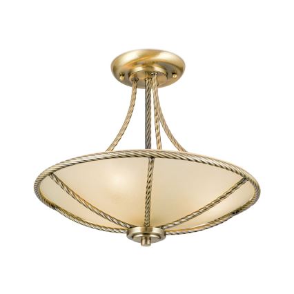 Lampadario a sospensione con supporto rigido MAURO 3xE27/60W/230V diametro 42 cm bronzo