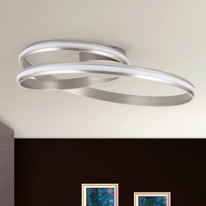 Plafoniera LED dimmerabile CIRCUS LED/30W/230V argento