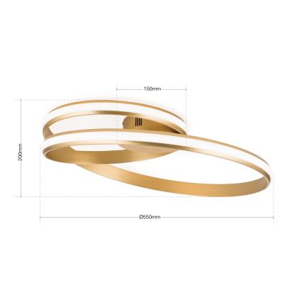 Plafoniera LED dimmerabile CIRCUS LED/30W/230V oro