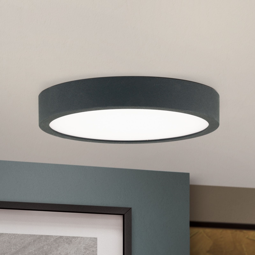 Plafoniera LED BULLY LED/12W/230V diametro 14 cm nero