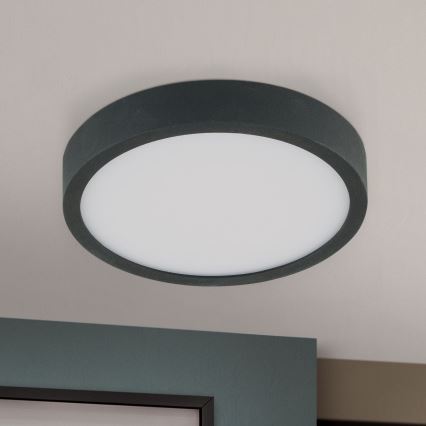 Plafoniera LED BULLY LED/12W/230V diametro 14 cm nero