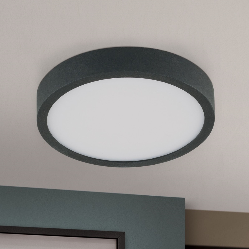 Plafoniera LED BULLY LED/12W/230V diametro 14 cm nero