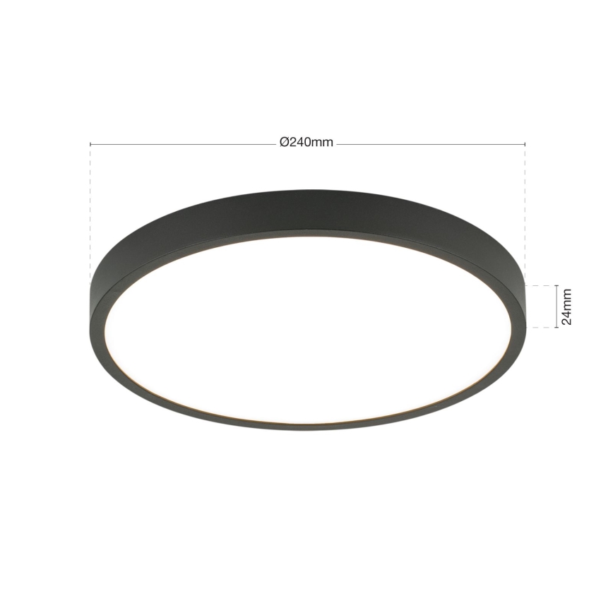 Plafoniera LED BULLY LED/24W/230V diametro 24 cm nero