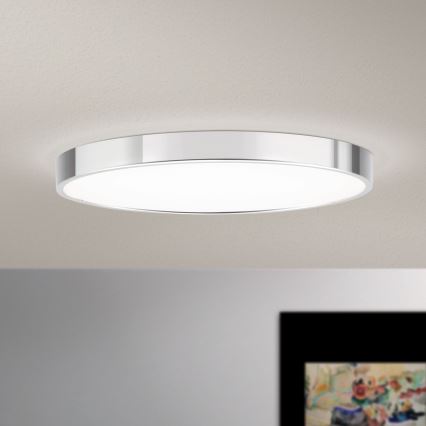 Plafoniera LED BULLY LED/28W/230V diametro 28 cm cromo lucido