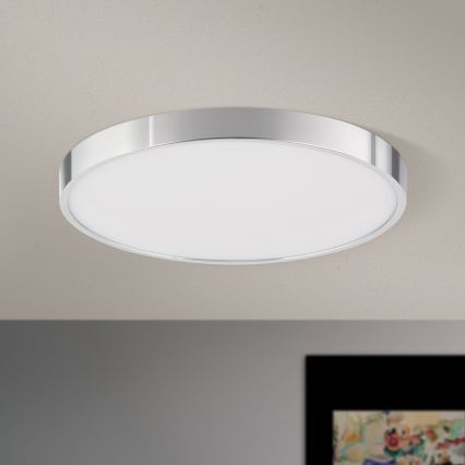Plafoniera LED BULLY LED/28W/230V diametro 28 cm cromo lucido