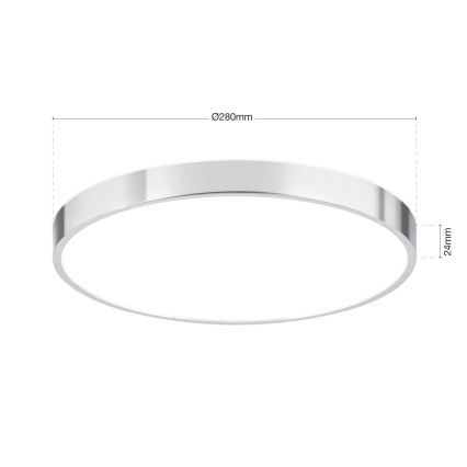 Plafoniera LED BULLY LED/28W/230V diametro 28 cm cromo lucido
