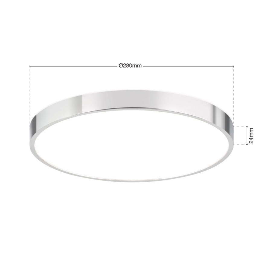 Plafoniera LED BULLY LED/28W/230V diametro 28 cm cromo lucido