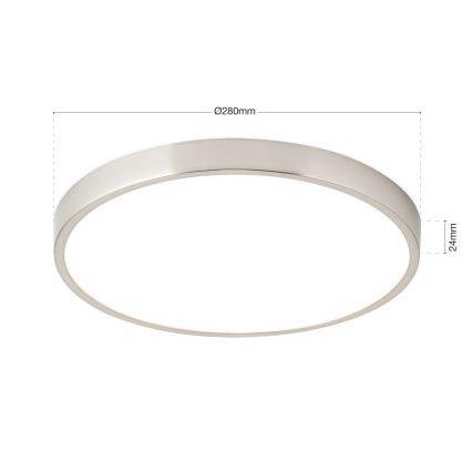 Plafoniera LED BULLY LED/28W/230V diametro 28 cm cromo opaco