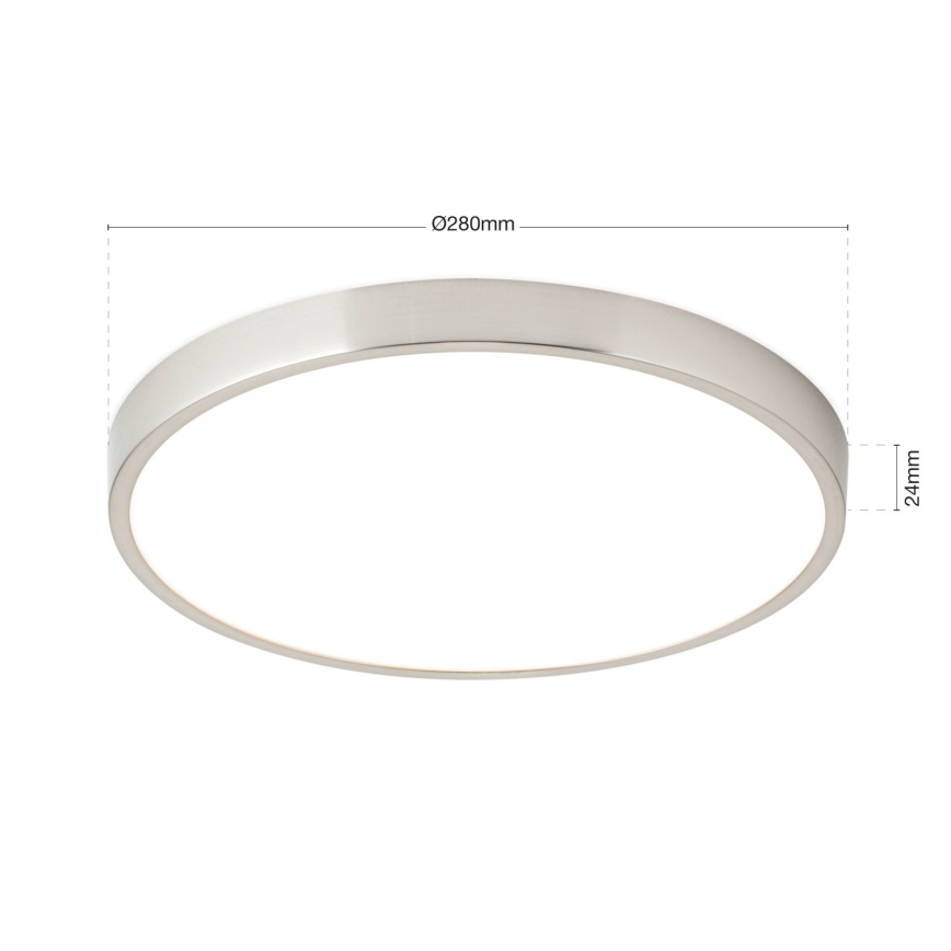 Plafoniera LED BULLY LED/28W/230V diametro 28 cm cromo opaco
