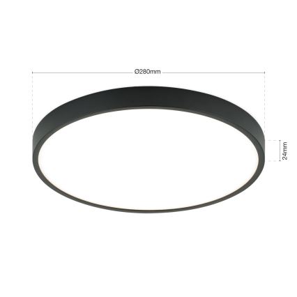 Plafoniera LED BULLY LED/28W/230V diametro 28 cm nero