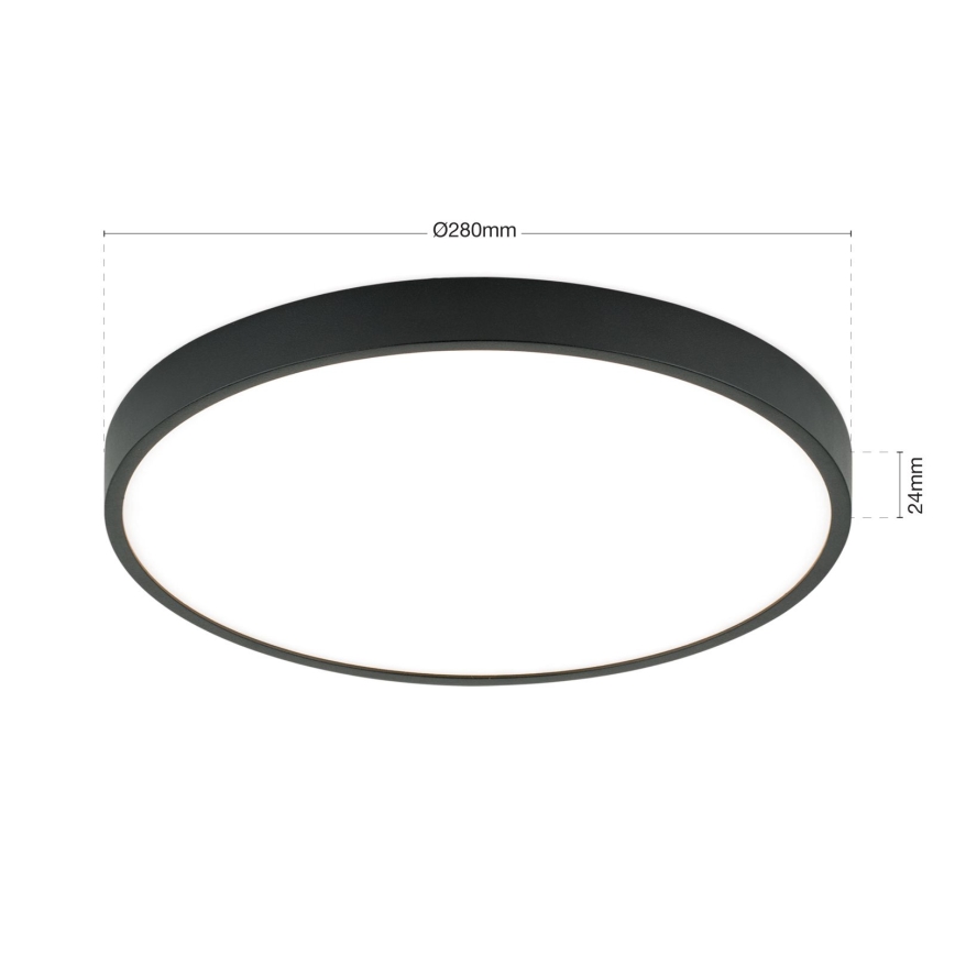 Plafoniera LED BULLY LED/28W/230V diametro 28 cm nero