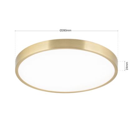 Plafoniera LED BULLY LED/28W/230V diametro 28 cm oro