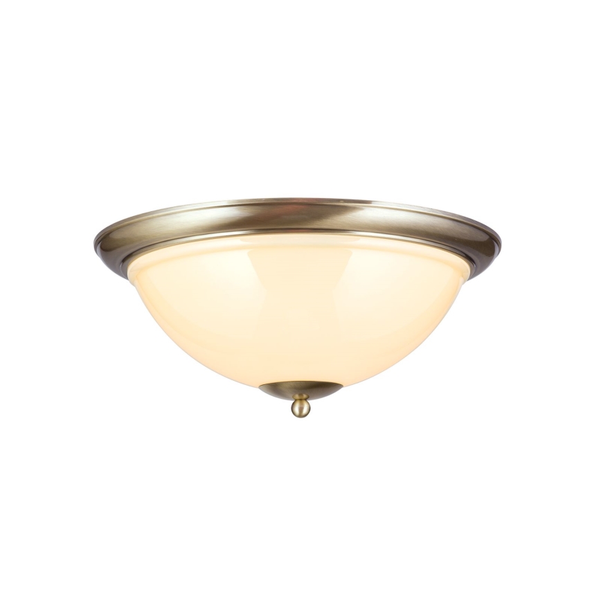Plafoniera AUSTRIAN OLD LAMP 3xE27/60W/230V diametro 50 cm bronzo/beige