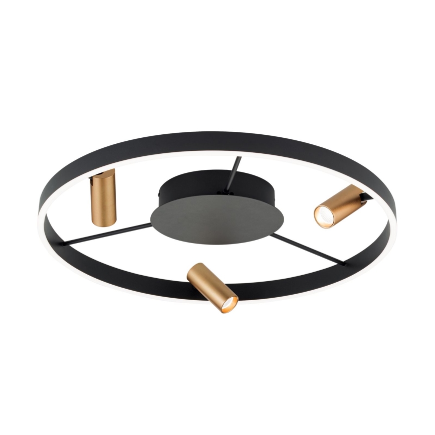 Plafoniera LED dimmerabile BERLIN LED/50W/230V nero/oro
