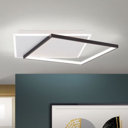 Plafoniera LED dimmerabile EMANUEL LED/50W/230V bianco/nero