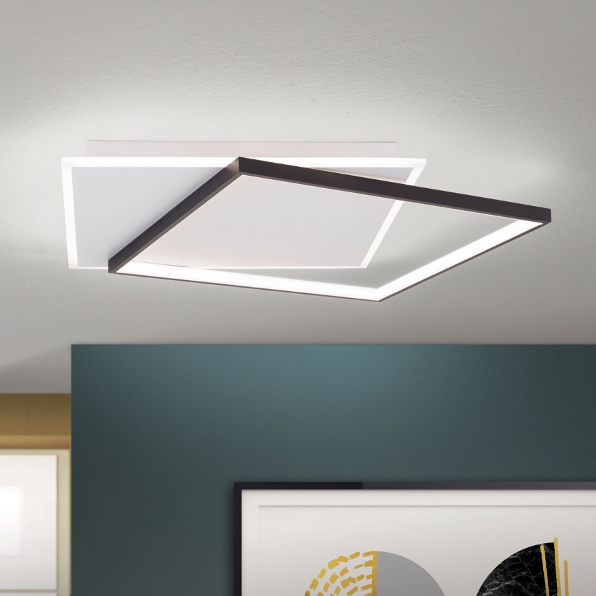 Plafoniera LED dimmerabile EMANUEL LED/50W/230V bianco/nero