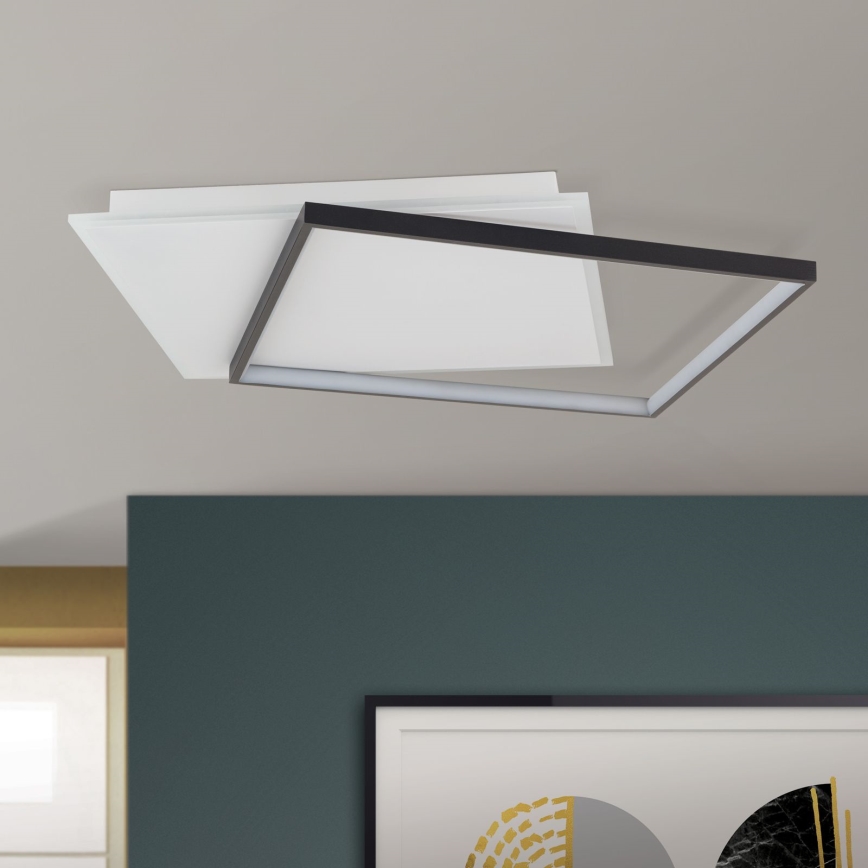 Plafoniera LED dimmerabile EMANUEL LED/50W/230V bianco/nero