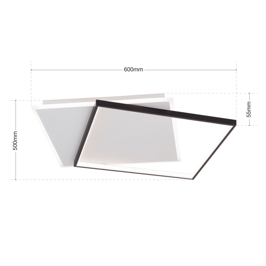 Plafoniera LED dimmerabile EMANUEL LED/50W/230V bianco/nero