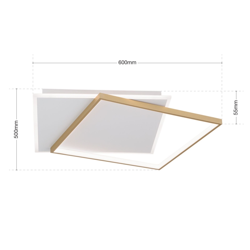 Plafoniera LED dimmerabile EMANUEL LED/50W/230V bianco/oro