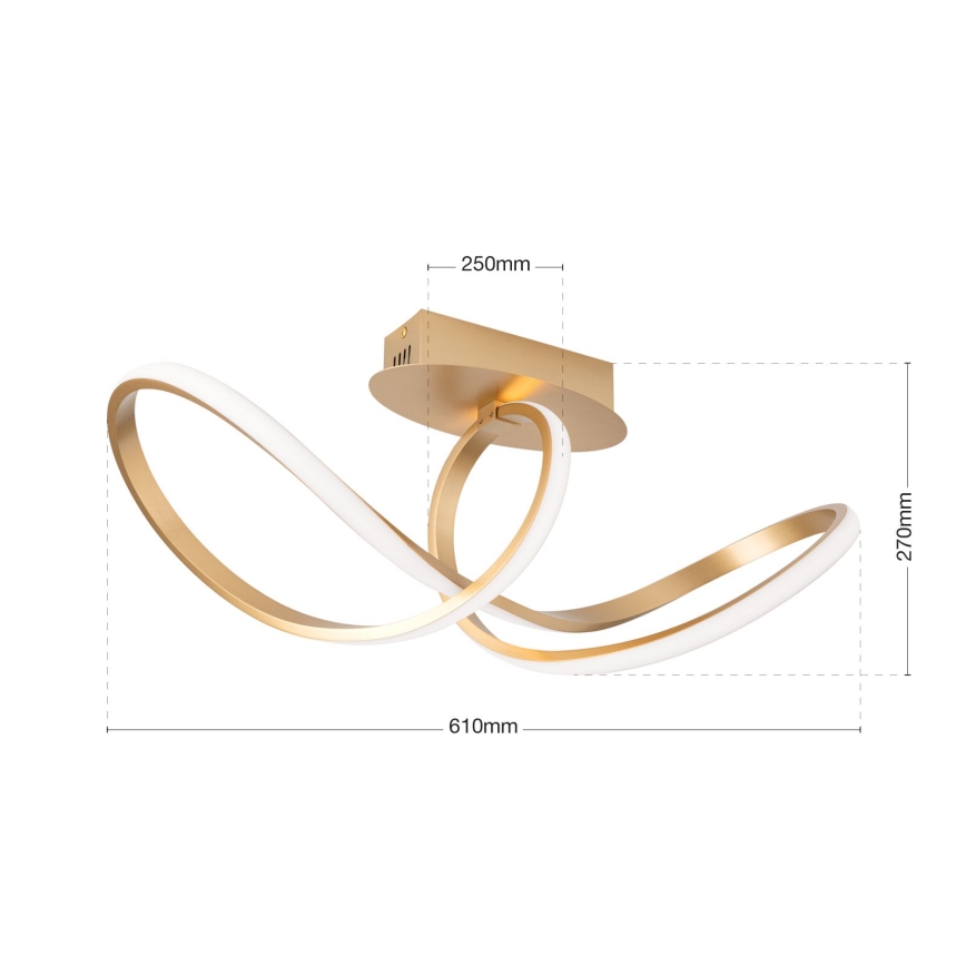 Lampadario a plafone LED dimmerabile CIRCUS LED/30W/230V oro
