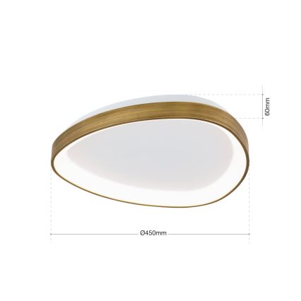Plafoniera LED CHARLIE LED/35W/230V diametro 45 cm oro