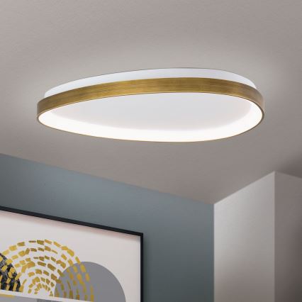 Plafoniera LED CHARLIE LED/48W/230V diametro 65 cm oro