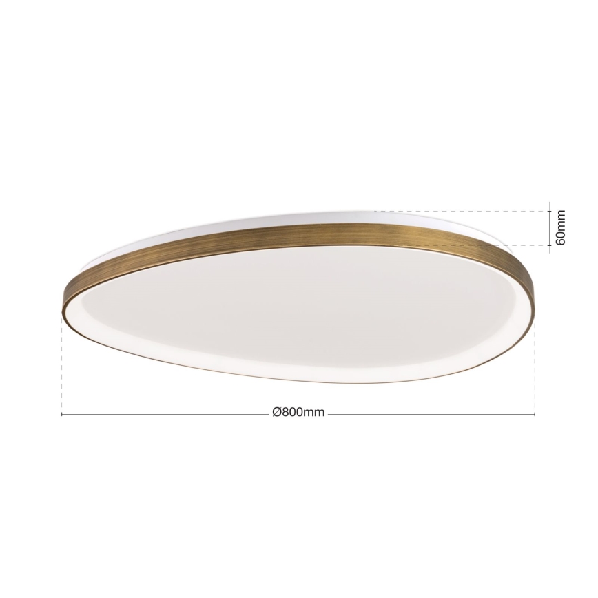 Plafoniera LED CHARLIE LED/72W/230V diametro 80 cm oro